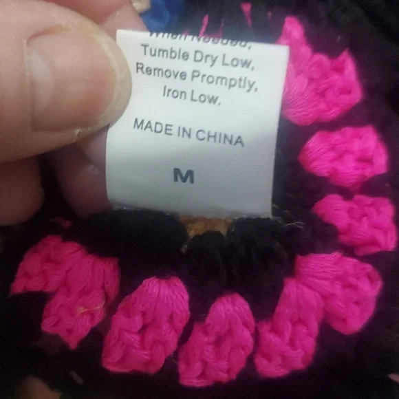 Colorful Crochet Fringe Top Size Medium - Picture 5 of 5